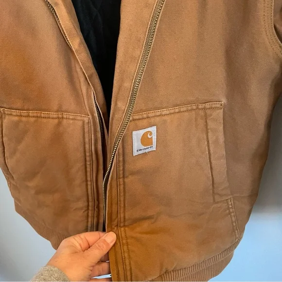 Carhartt Flannel Quilt-Lined Active Jacket with Storm Cuffs youth M 10-12 - Picture 3 of 5